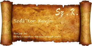 Szútor Kevin névjegykártya
